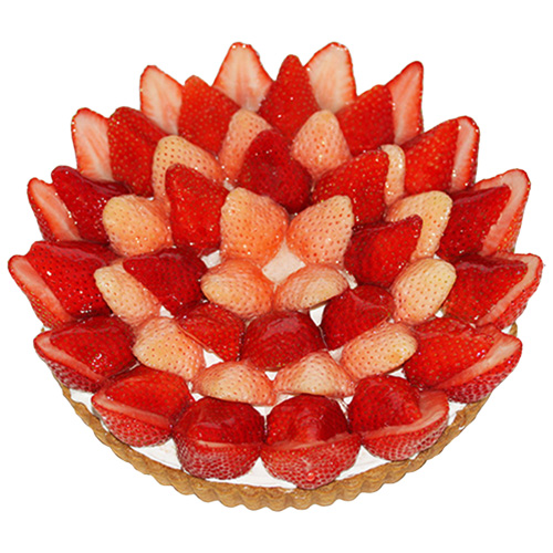 紅白いちごとイチゴムースのタルト
