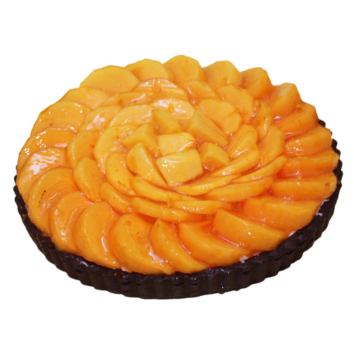 柿とチョコレートのタルト