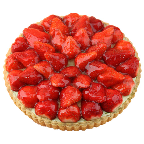 いちご小豆抹茶のタルト