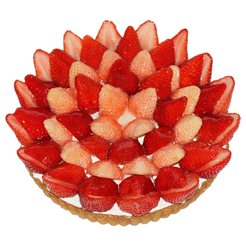 紅白いちごとイチゴムースのタルト