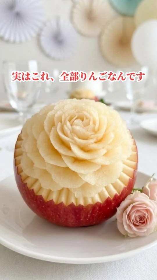 ​実はこれ、全部『本物のりんご』なんです🍎🌹
    ​ナイフひとつで花びらを一枚ずつ削り出し、
    まるで大輪のバラのように咲かせたフルーツカービング。
    ​お誕生日や記念日、大切な日のテーブルに置くだけで
    「わぁっ！」と歓声が上がる、
    世界にひとつだけの特別なフルーツアートです✨
    ​当店の専任職人（たった1人！）が、
    ご注文をいただいてから心を込めてひとつひとつ手彫りで仕上げています。
    ​非常に繊細な手仕事となるため、
    【完全予約制（数量限定）】でのご案内とさせていただきます。
    ​「大切な人をあっと驚かせたい」
    「今年の記念日はいつもと違うサプライズにしたい」
    ​そんな特別な日の思い出作りに、ぜひ寄り添わせてください💐
    ​┈┈┈┈┈┈┈┈┈┈┈┈┈┈┈┈┈┈┈
    【ご予約・ご注文について】
    ・完全予約制（ひとつひとつ手彫りのため1日にお作りできる数に限りがございます）
    ・ご予算、ご予約やお受け取り日のご相談は、お気軽にお電話または店頭にて、お問い合わせください💌
    ​ーーーーーーーーーーーーーーーー
    (有)アオイ農園　ぶどうの木
    大阪府和泉市葛の葉町3-3-11
    (お車などでナビゲーションシステムを利用される場合は、番地を3-3-14でセットしてください。)
    TEL:0725-41-6955
    営業時間
    アオイ農園　9:00〜21:00
    ぶどうの木　10:00〜20:00
    Lumiere du ciel  10:00〜21:00
    ーーーーーーーーーーーーーーーー
    ​#アオイ農園
    #フルーツカービング
    #サプライズギフト
    #記念日プレゼント
    #お祝いギフト